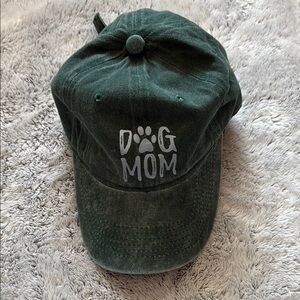 Dog Mom Faded Green Adjustable Baseball Cap